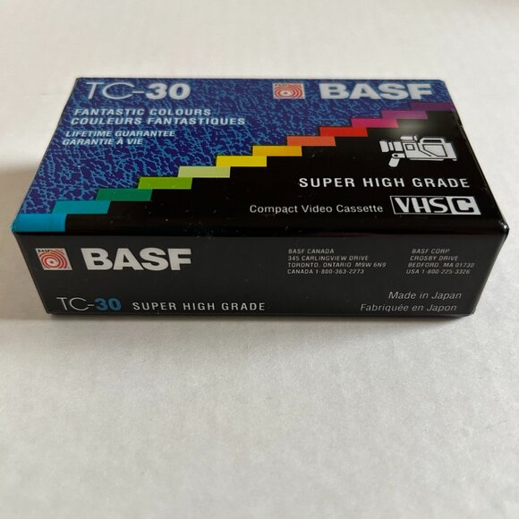 TC-30 BASF Super High Grade Compact Video Cassette (VHS-C)-Sealed package - Picture 2 of 8